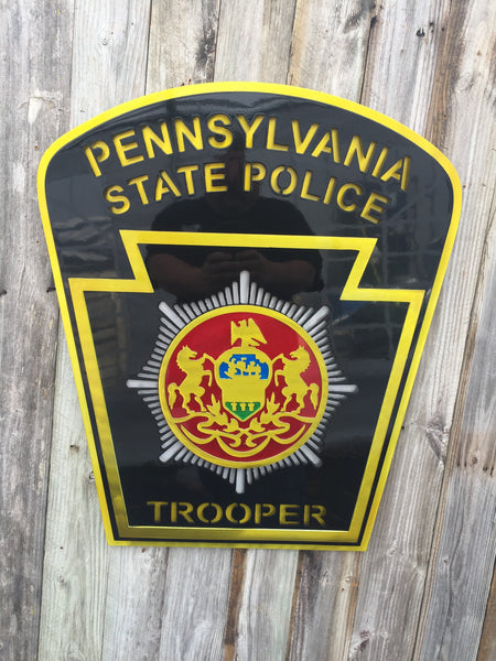 Pennsylvania State Trooper Badge Metal Art