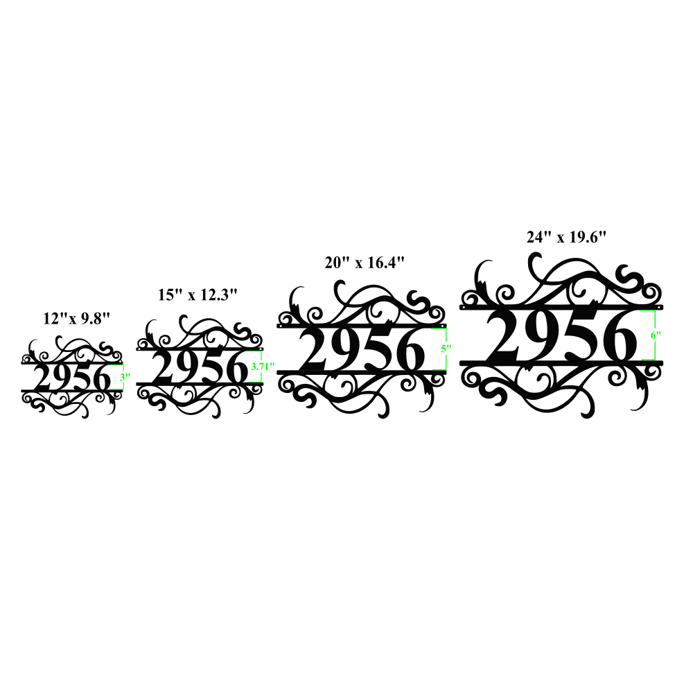 Fancy Address Plaque-advanced-metal-art.myshopify.com