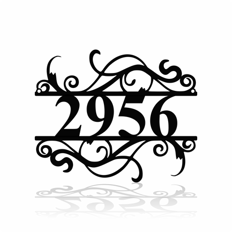 Fancy Address Plaque-advanced-metal-art.myshopify.com